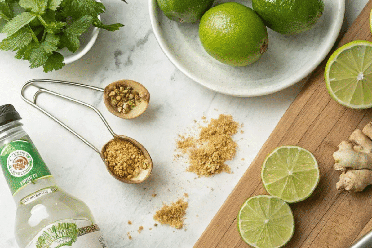 Brazilian Monjaro ingredients flat lay